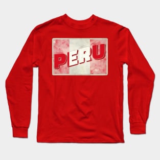 Peru Vintage style retro souvenir Long Sleeve T-Shirt